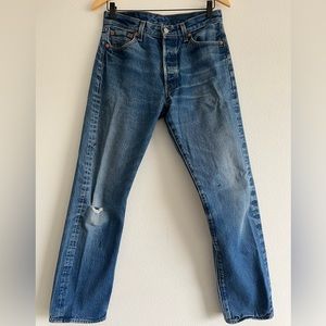 Levi’s 501 vintage distressed jeans